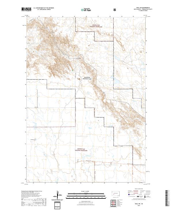 Wall SW 2021 topographic map thumbnail