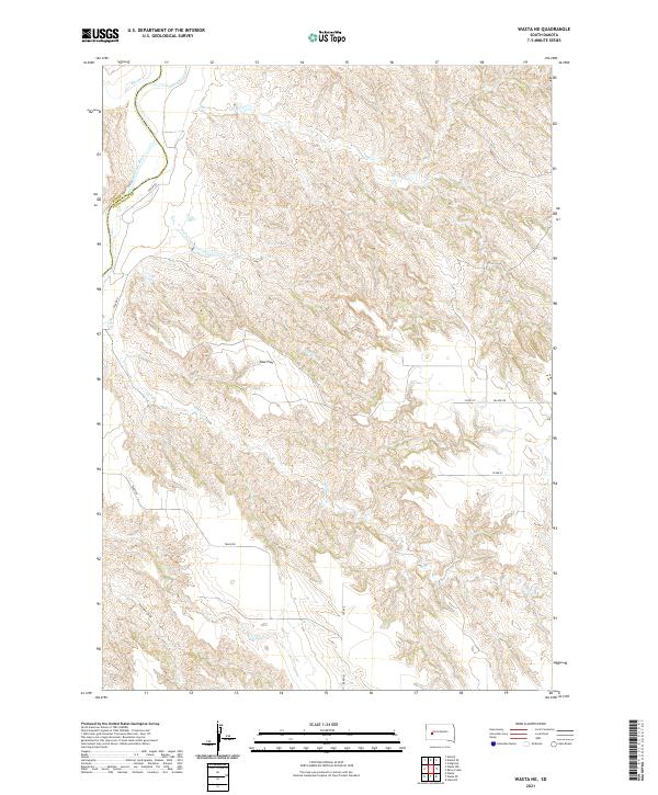 Wasta NE topographic map thumbnail