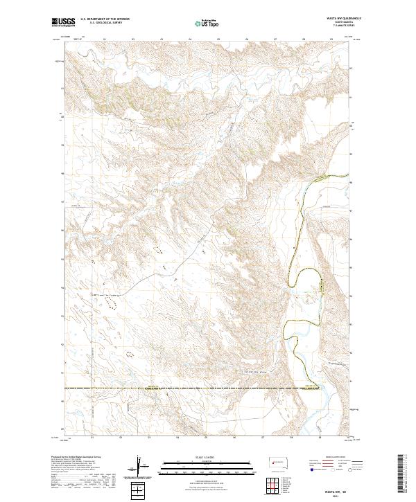 Wasta NW topographic map thumbnail