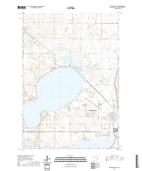 Watertown West topographic map thumbnail