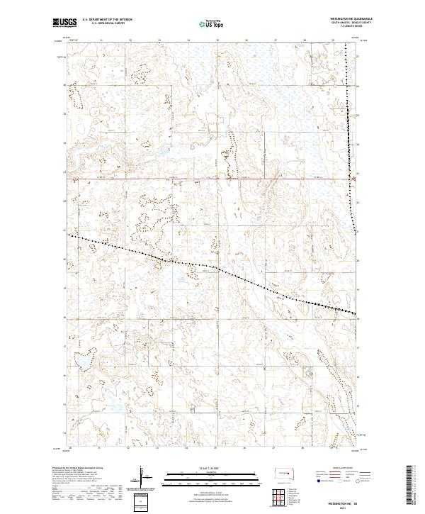 Wessington NE topographic map thumbnail