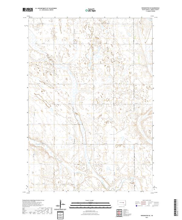 Wessington SE topographic map thumbnail