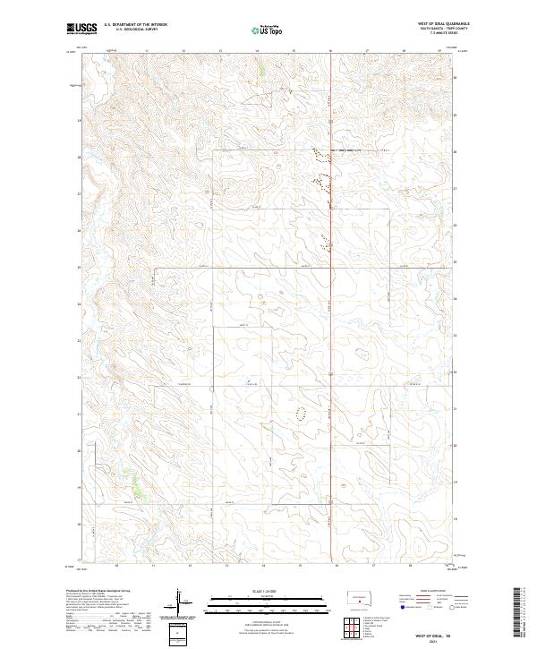 West of Ideal topographic map thumbnail