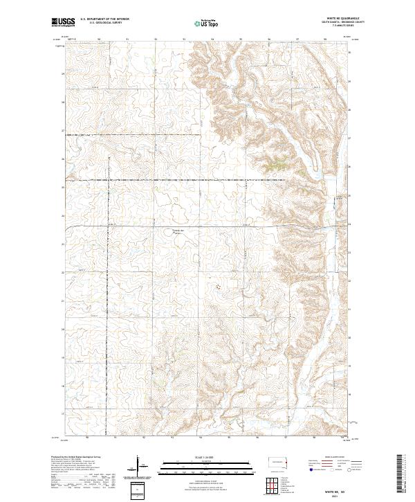 White NE 2021 topographic map thumbnail