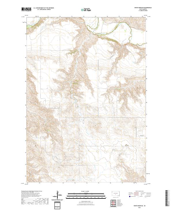 White River NE topographic map thumbnail