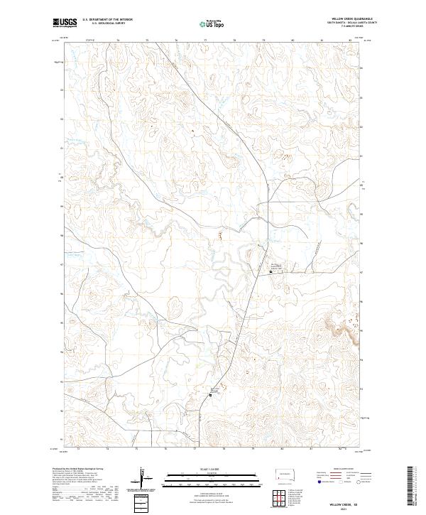 Willow Creek topographic map thumbnail