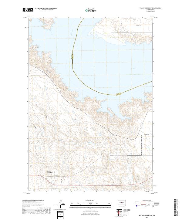 Willow Creek Butte topographic map thumbnail