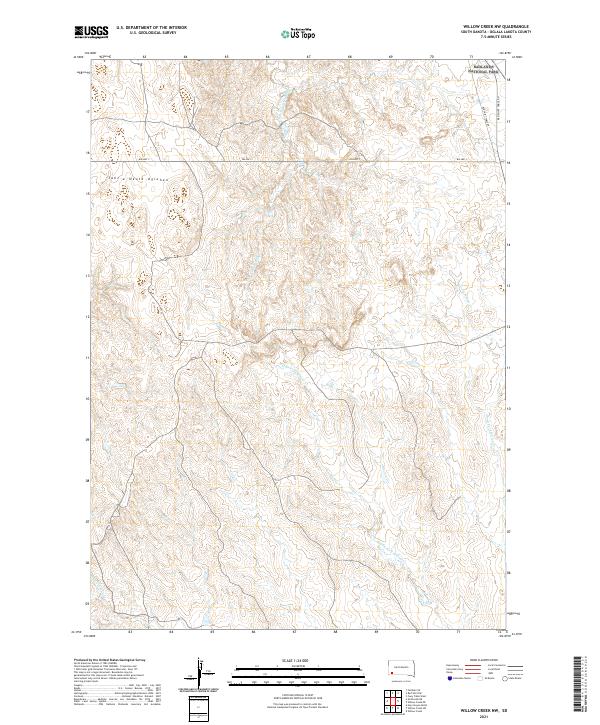 Willow Creek NW topographic map thumbnail