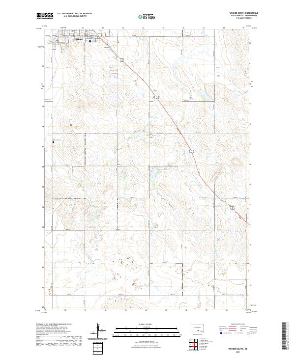 Winner South 2021 topographic map thumbnail