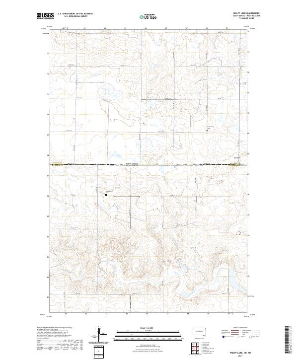 Wolff Lake topographic map thumbnail