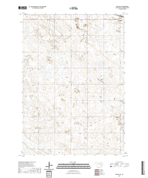 Wolsey SE topographic map thumbnail