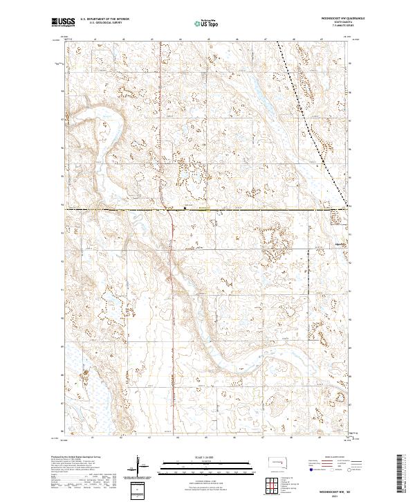 Woonsocket NW 2021 topographic map thumbnail
