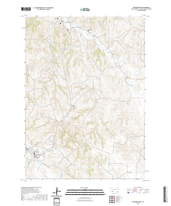 Wounded Knee 2021 topographic map thumbnail