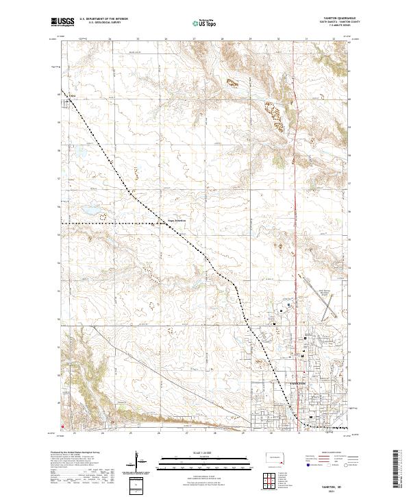 Yankton 2021 topographic map thumbnail