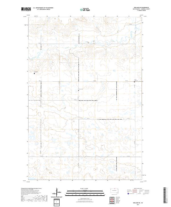 Zeeland SW topographic map thumbnail