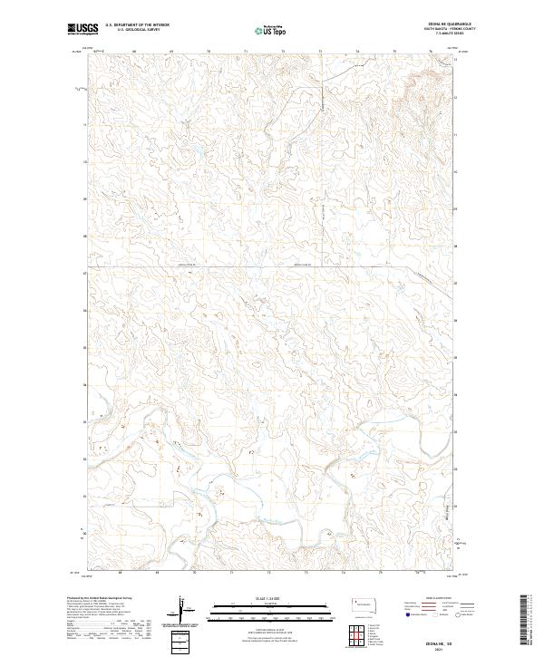 Zeona NE topographic map thumbnail