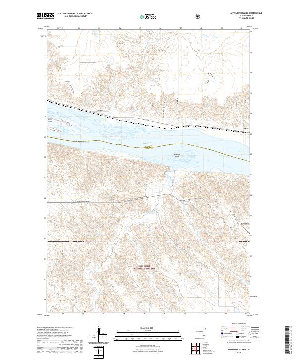 Antelope Island topographic map thumbnail