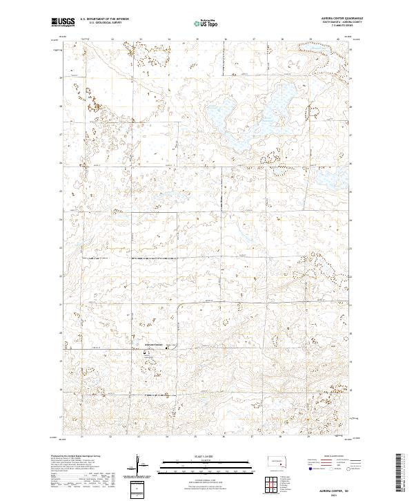 Aurora Center topographic map thumbnail
