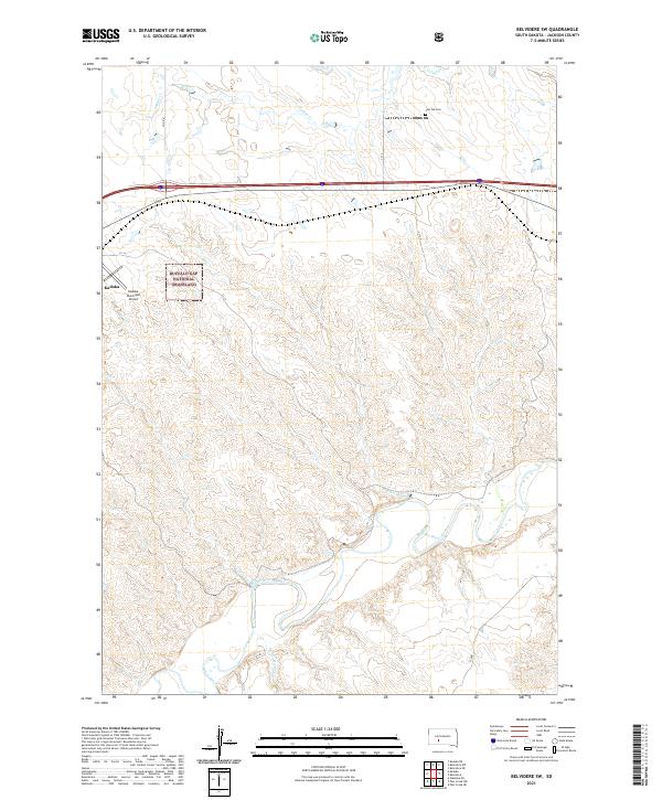Belvidere SW topographic map thumbnail