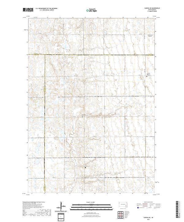 Canova SE topographic map thumbnail