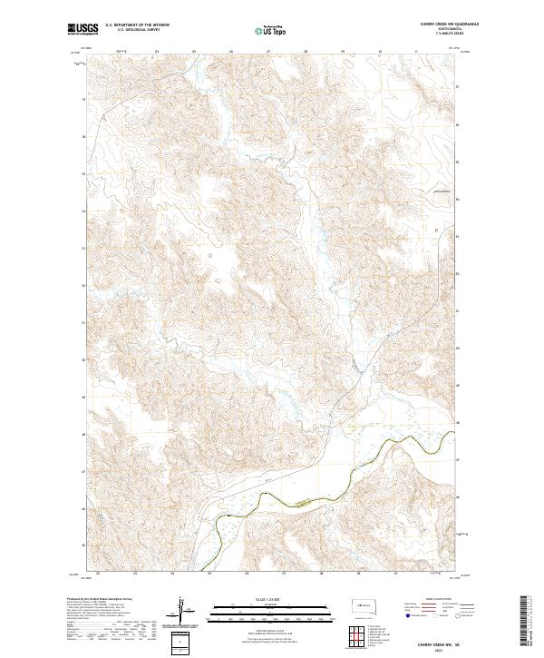 Cherry Creek NW topographic map thumbnail