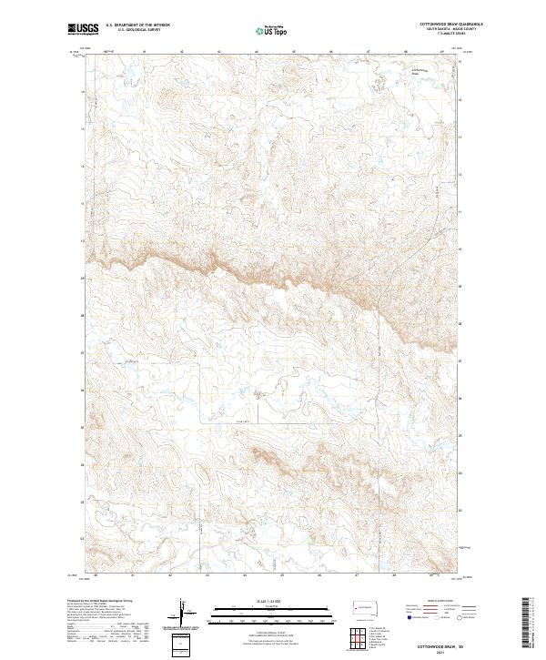 Cottonwood Draw topographic map thumbnail