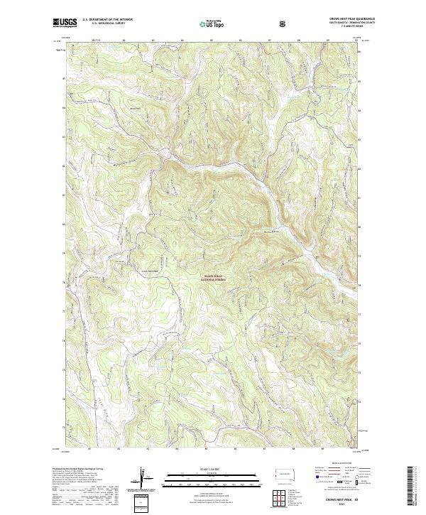 Crows Nest Peak topographic map thumbnail