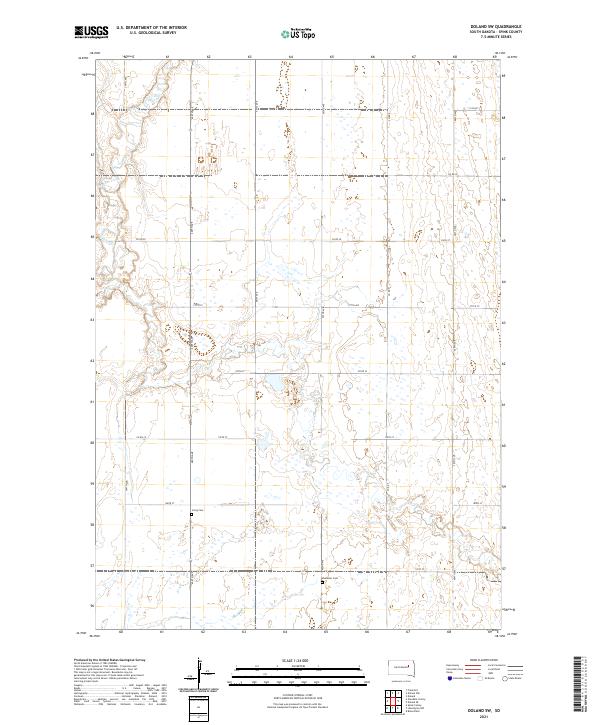 Doland SW topographic map thumbnail