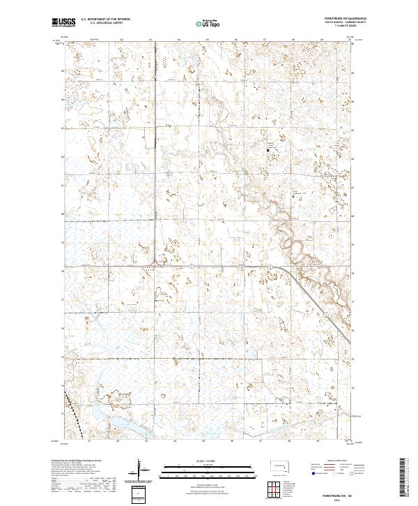 Forestburg SW topographic map thumbnail