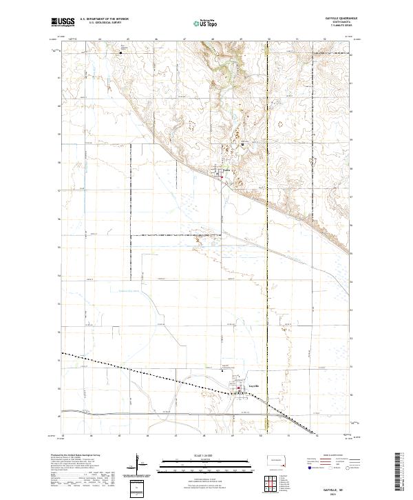 Gayville topographic map thumbnail