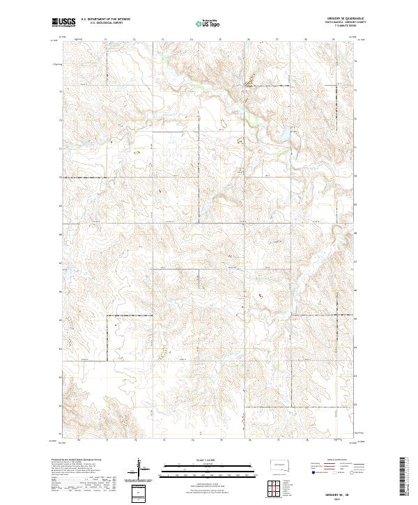Gregory SE topographic map thumbnail