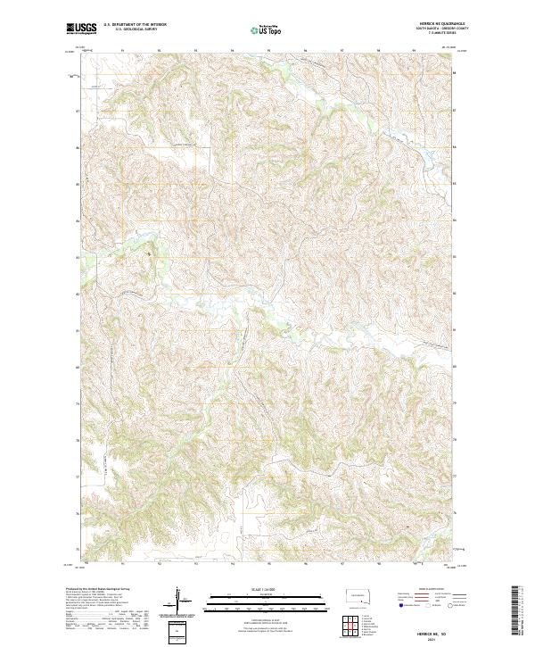 Herrick NE topographic map thumbnail