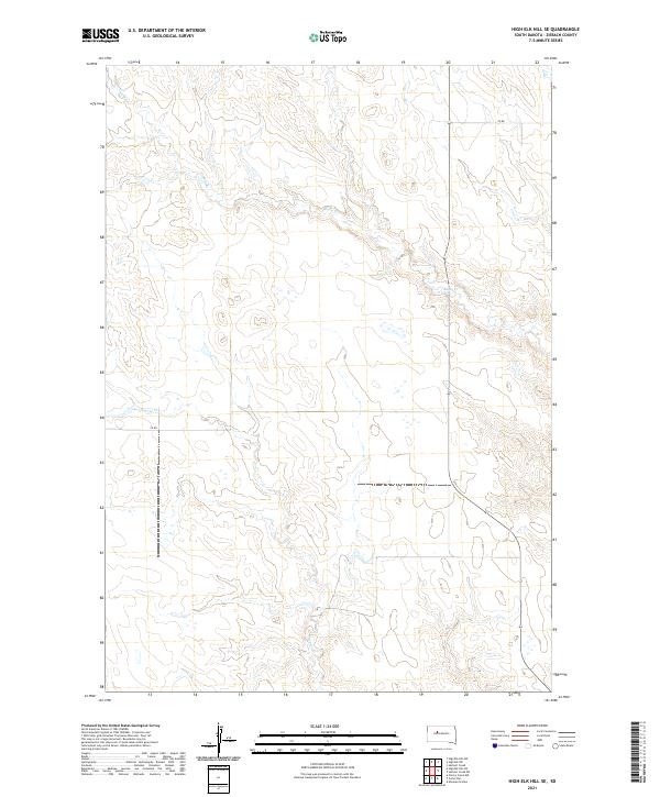 High Elk Hill SE topographic map thumbnail