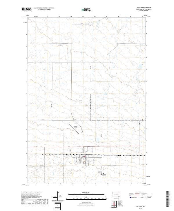Highmore topographic map thumbnail