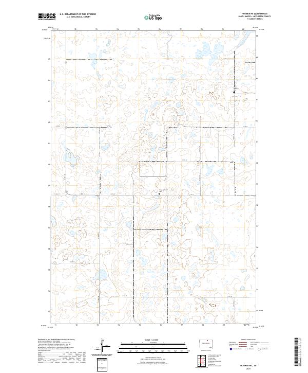 Hosmer NE topographic map thumbnail