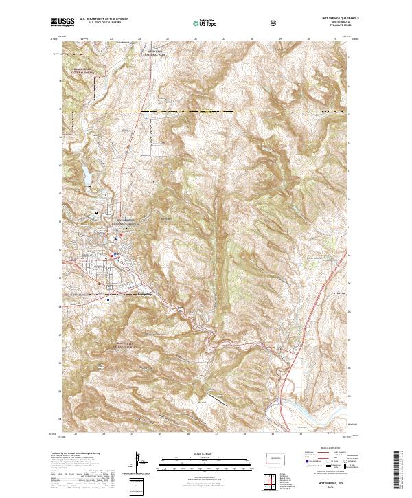 Hot Springs topographic map thumbnail