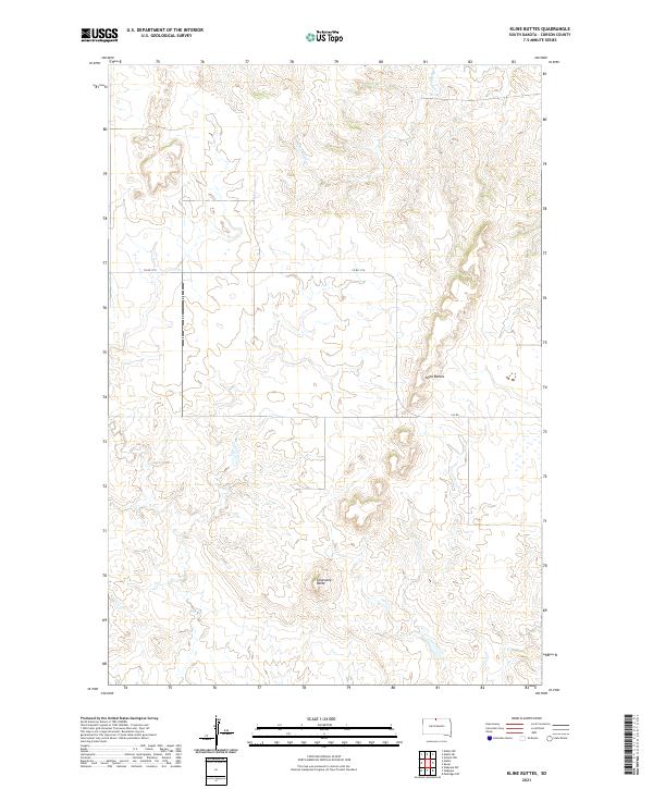 Kline Buttes topographic map thumbnail