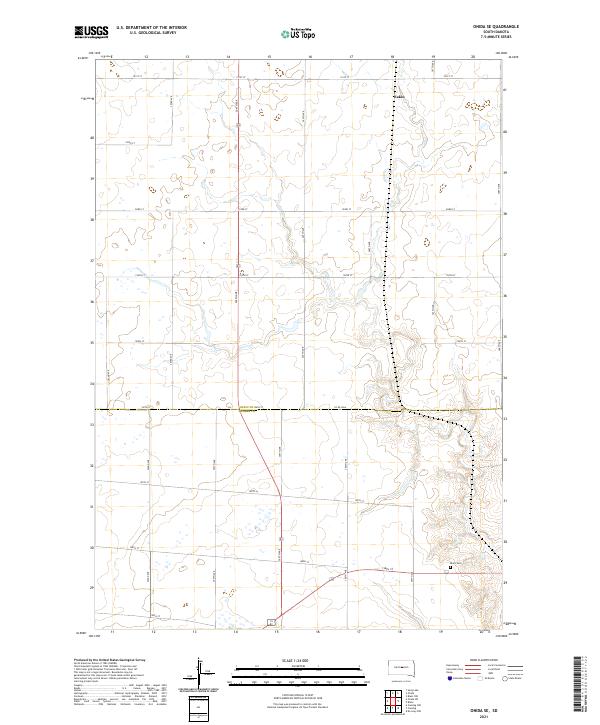 Onida SE topographic map thumbnail