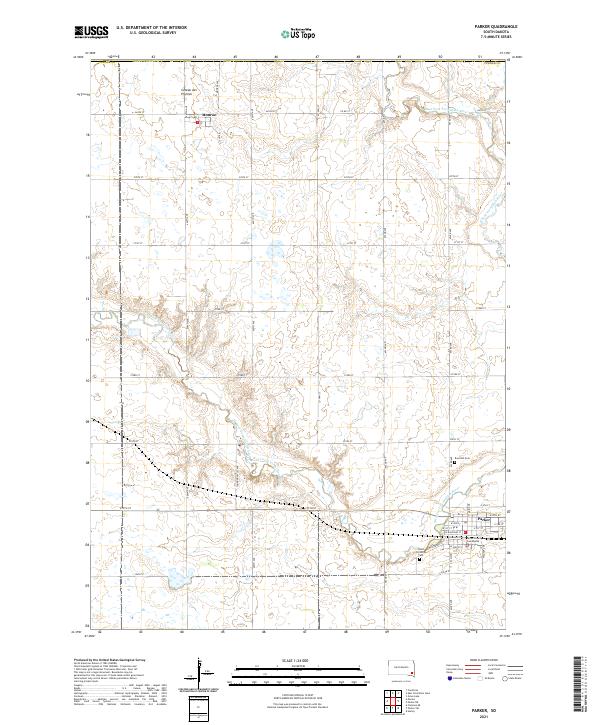 Parker 2021 topographic map thumbnail