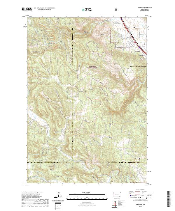 Piedmont topographic map thumbnail