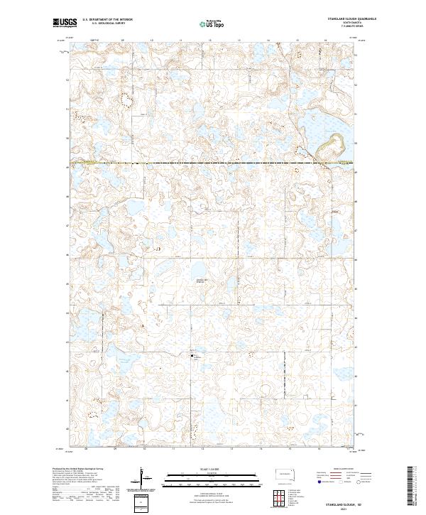 Stangland Slough topographic map thumbnail