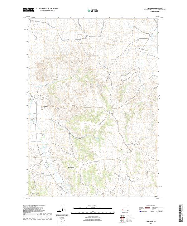 Evergreen topographic map thumbnail