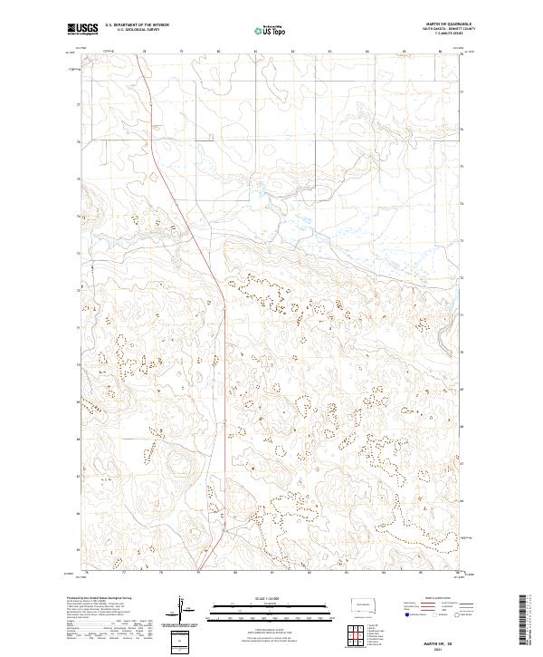 Martin SW topographic map thumbnail
