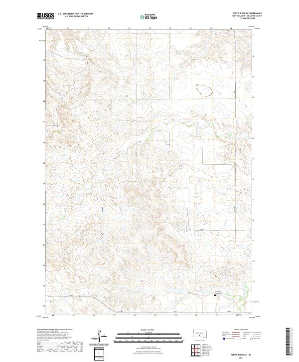 White River SE topographic map thumbnail