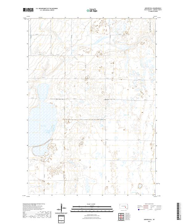 Archer Hill topographic map thumbnail