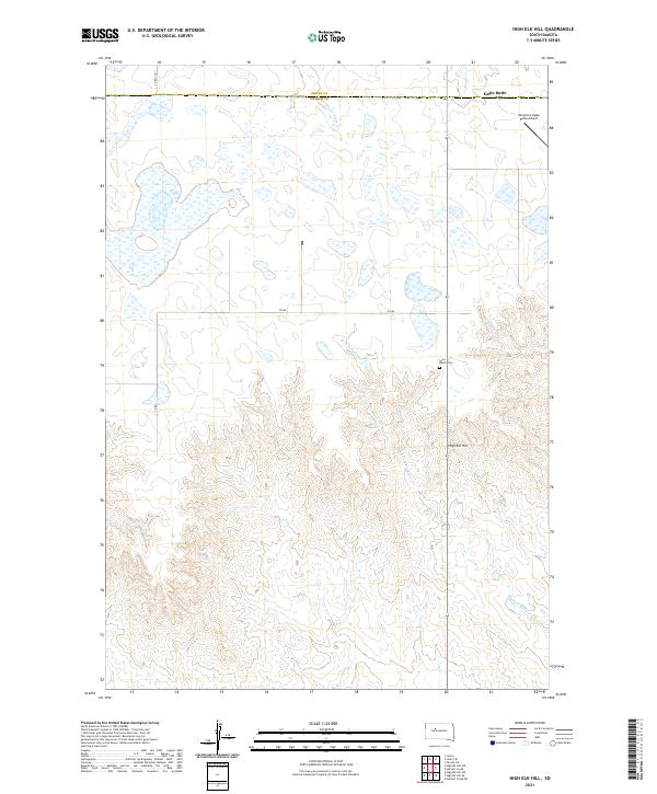 High Elk Hill topographic map thumbnail