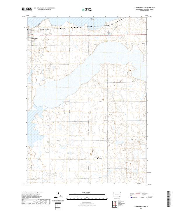 Lake Preston East topographic map thumbnail