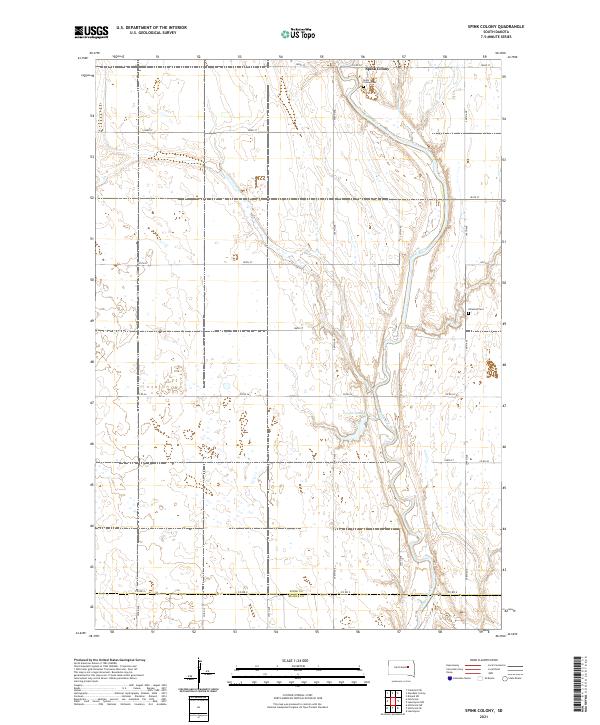Spink Colony topographic map thumbnail