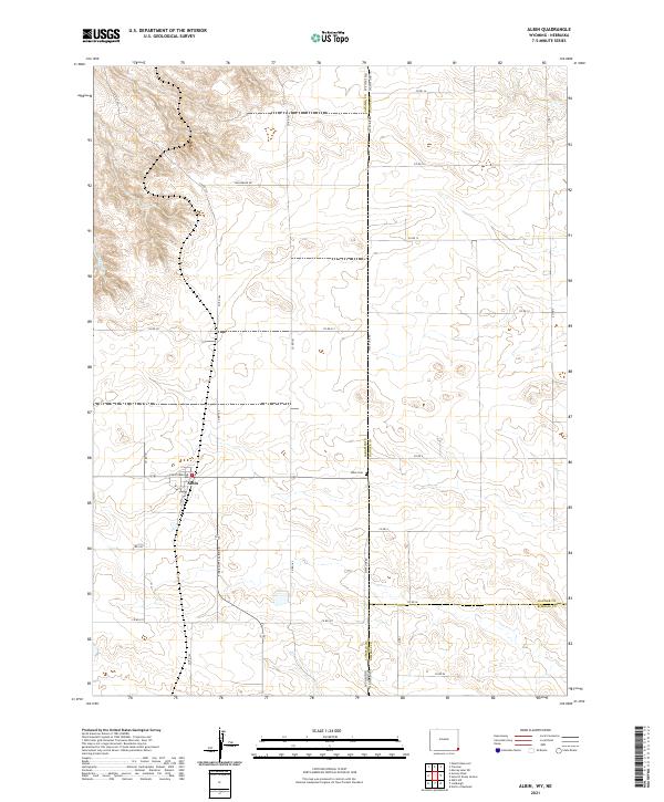 Albin topographic map thumbnail