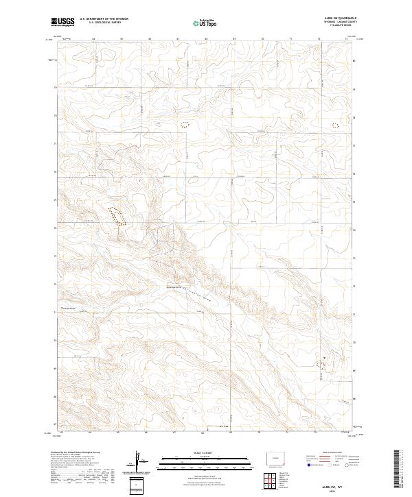 Albin SW topographic map thumbnail